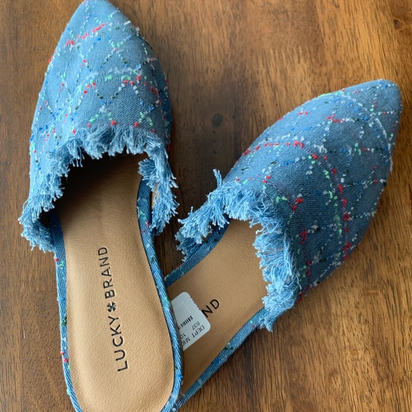 LUCKY BRAND Denim Flats NEW Sz 7.5 - Picture 3 of 8